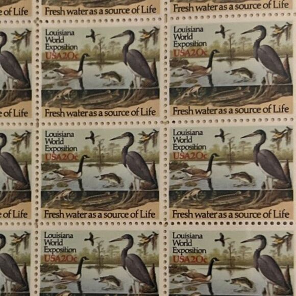 MNH 1984 Louisiana World's Exposition Sheet of 50 20c Stamps Scott #2090 - Picture 1 of 2